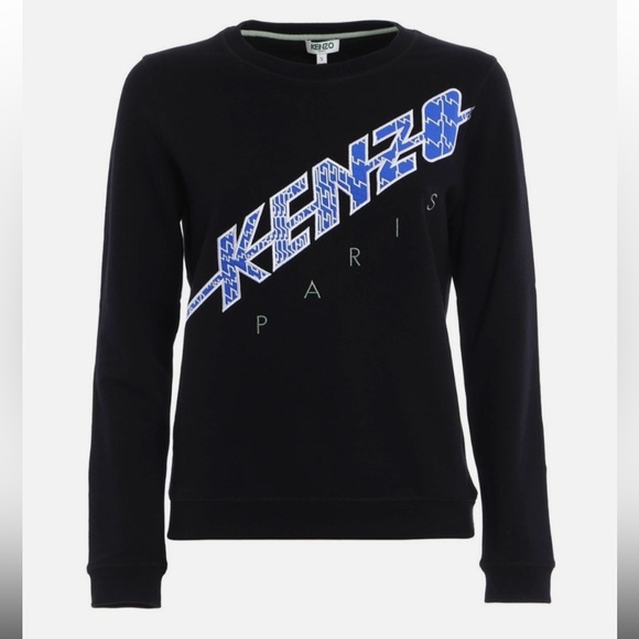 KENZO BLACK AND BLUE SWEATSHIRT - Picture 1 of 6